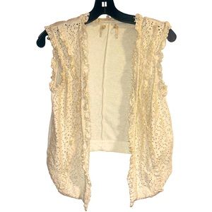 Banana Republic Lace Vintage Best Eyelet Ivory Off White XS Y2K